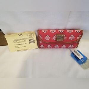Dooney and Bourke Leather Wallet: Ohio State, with Tags